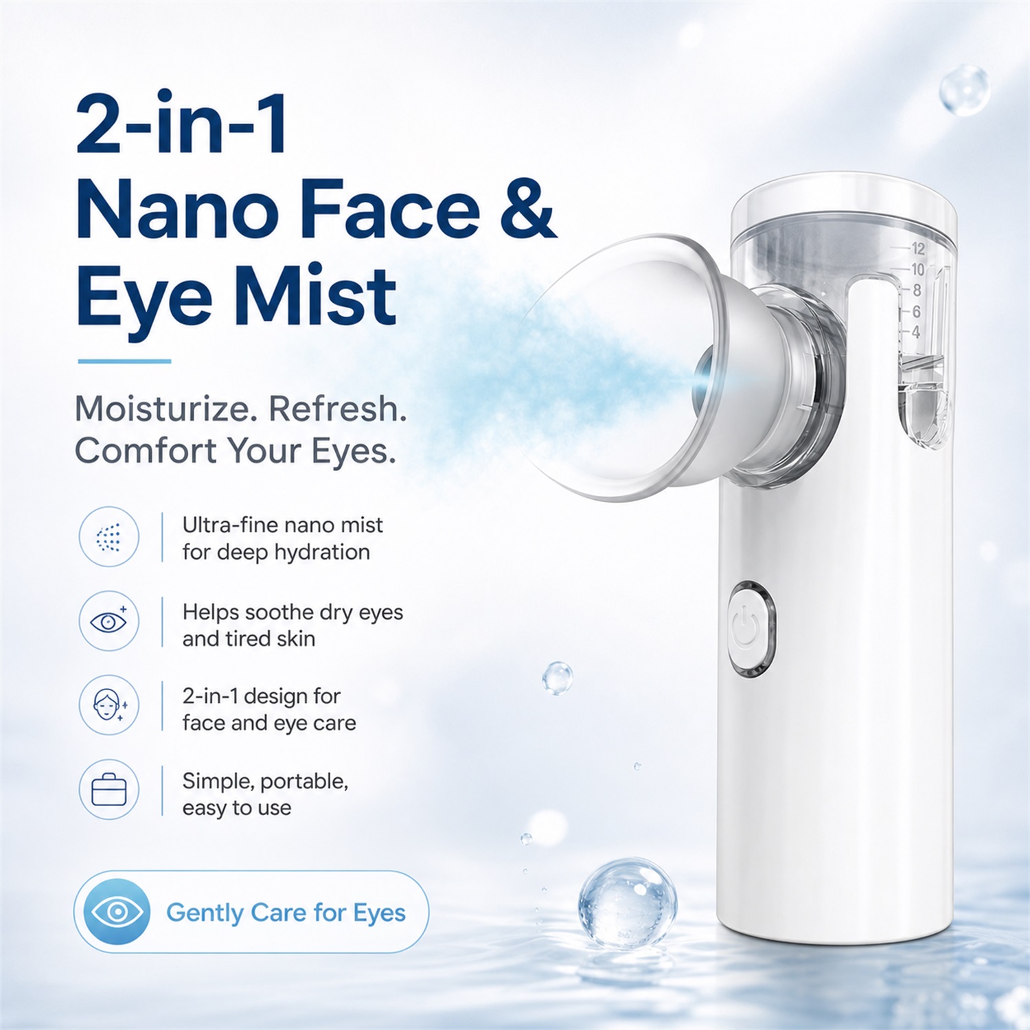 Face Steamer - Humidificateur Nano pour les Yeux, Nébuliseur,