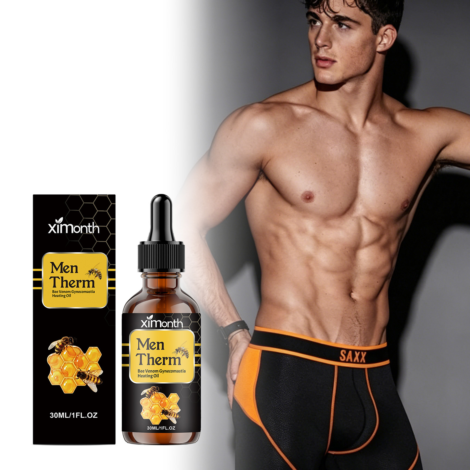 Body Oil - Sérum remodelant la poitrine pour hommes