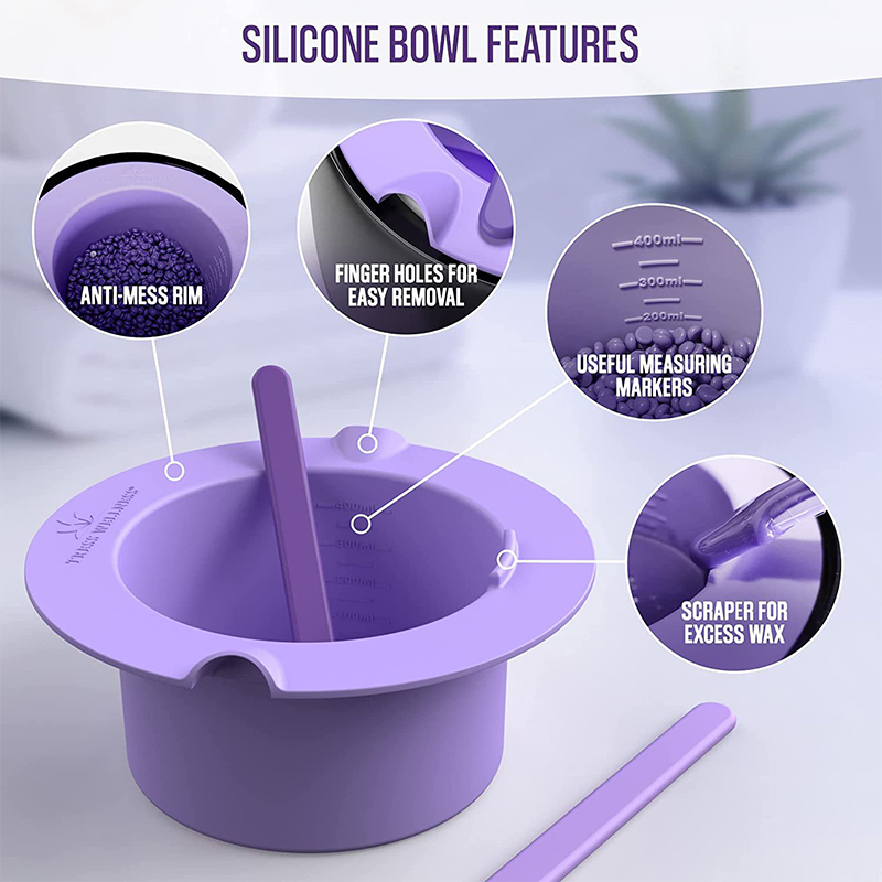 Wax Warmer - Bol en silicone réutilisable pour épilation